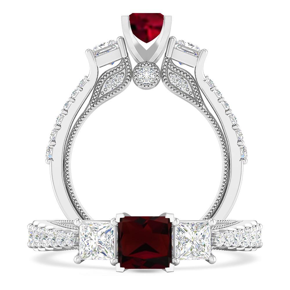 White Gold - Garnet