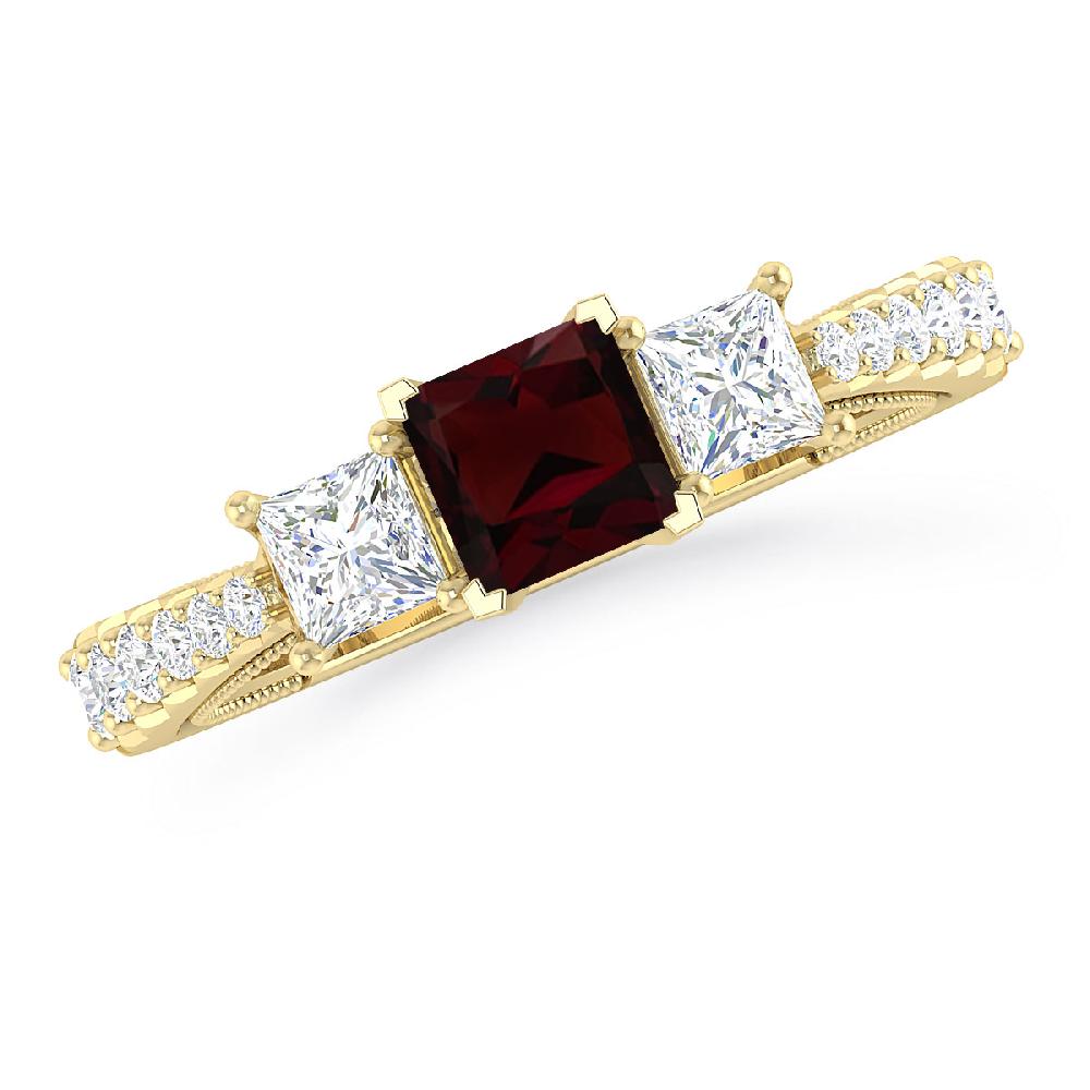 Yellow Gold - Garnet