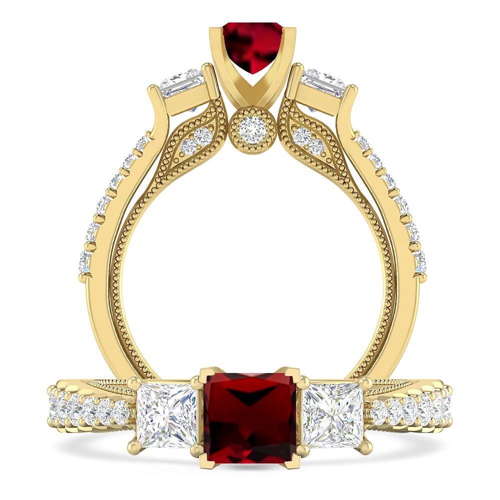 Yellow Gold - Garnet