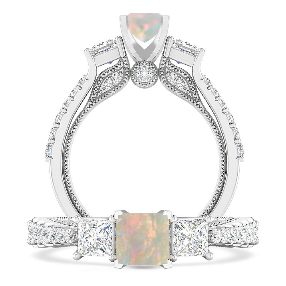 White Gold - Opal