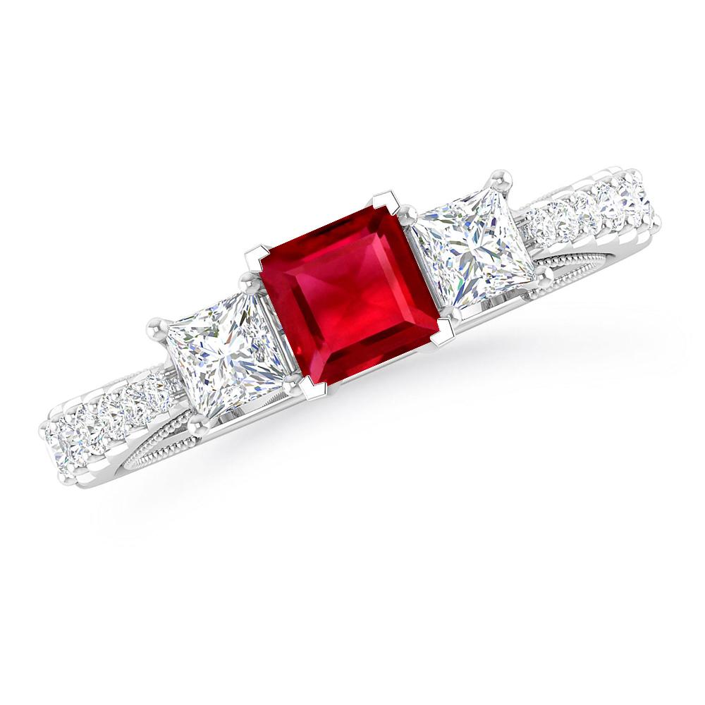 White Gold - Ruby