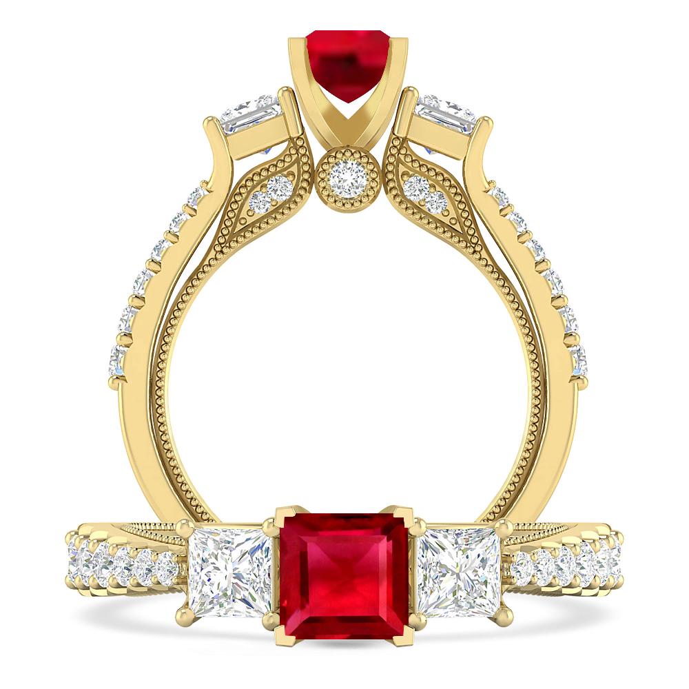 Yellow Gold - Ruby