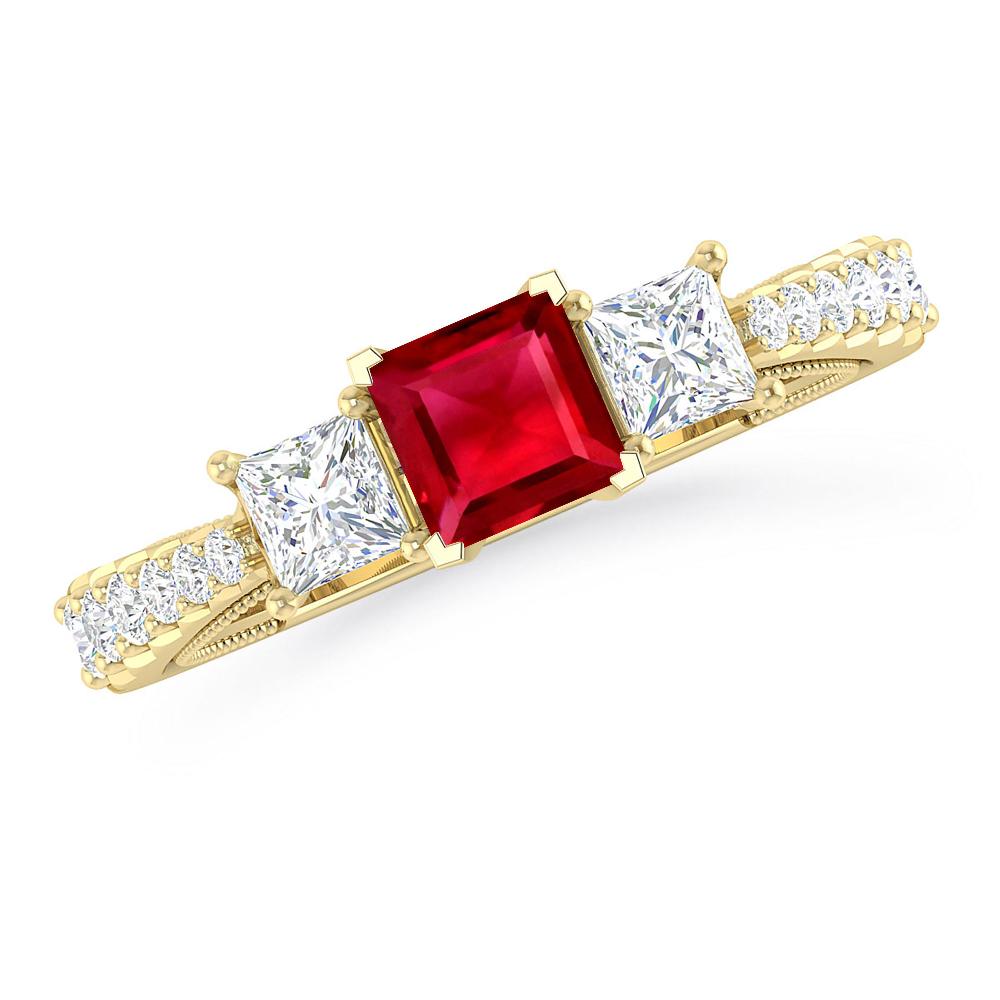 Yellow Gold - Ruby