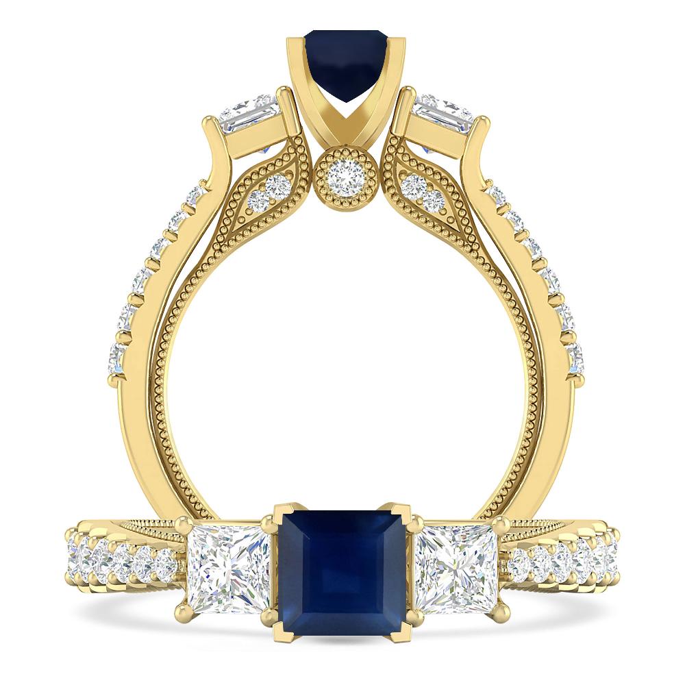 Yellow Gold - Sapphire