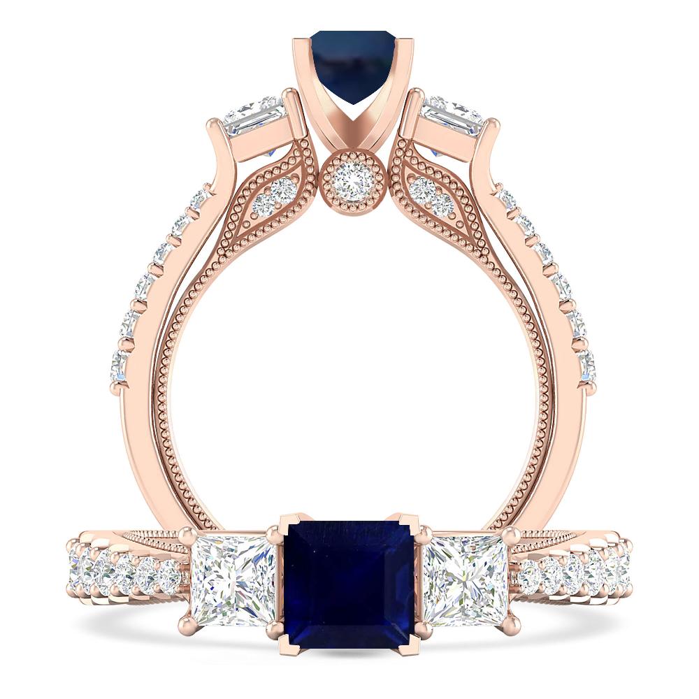 Rose Gold - Sapphire