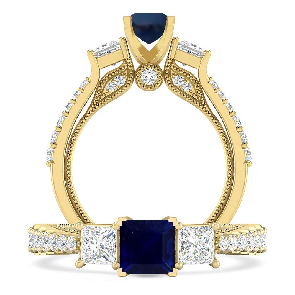 Yellow Gold - Sapphire