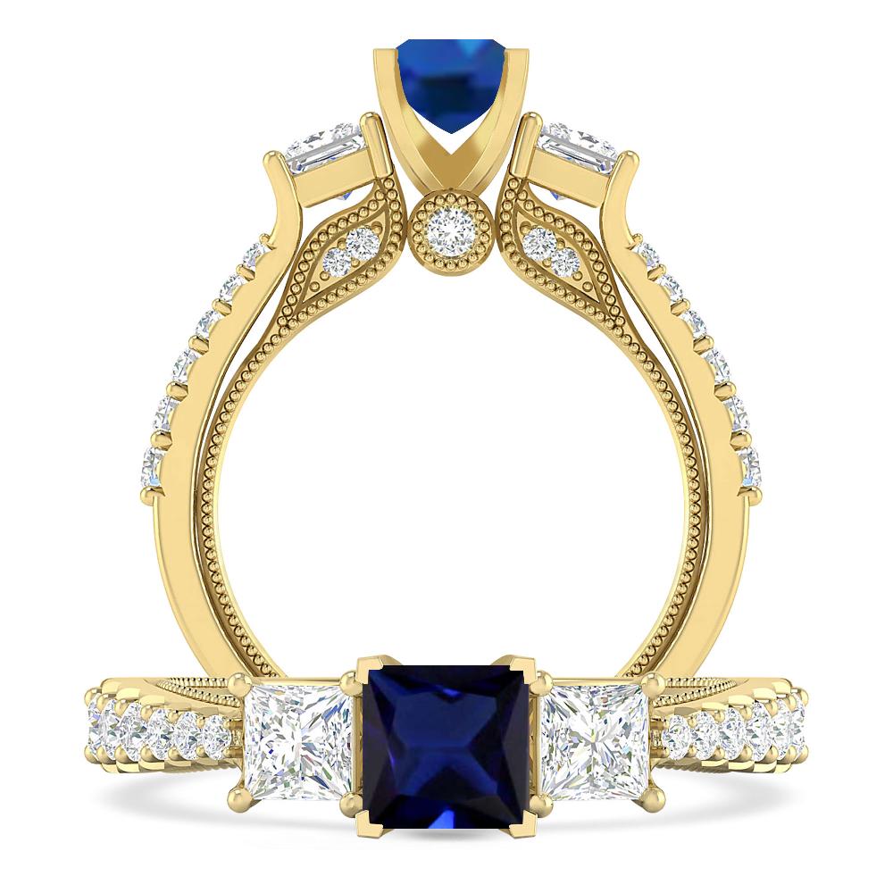 Yellow Gold - Sapphire