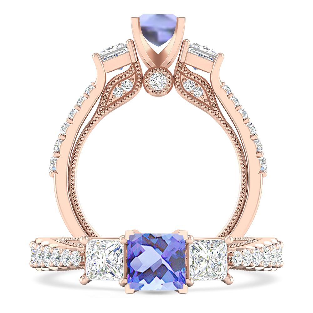 Rose Gold - Tanzanite