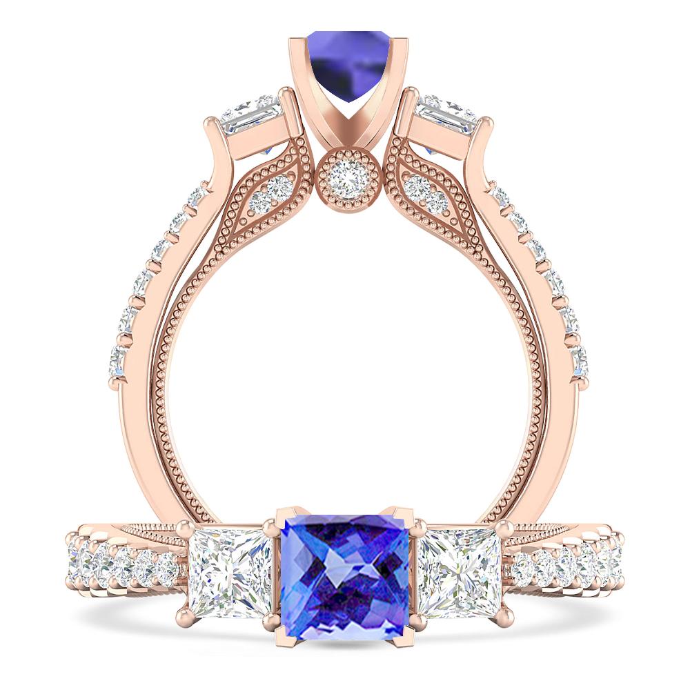 Rose Gold - Tanzanite