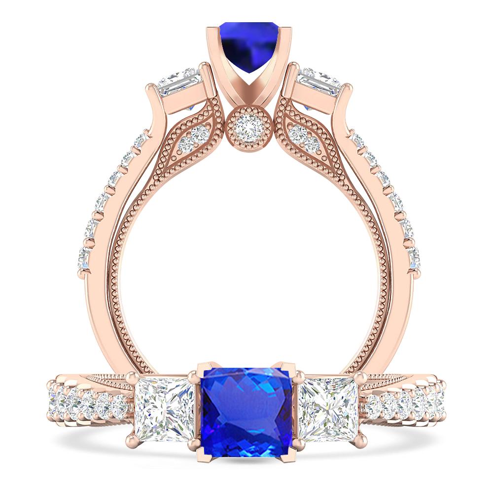 Rose Gold - Tanzanite