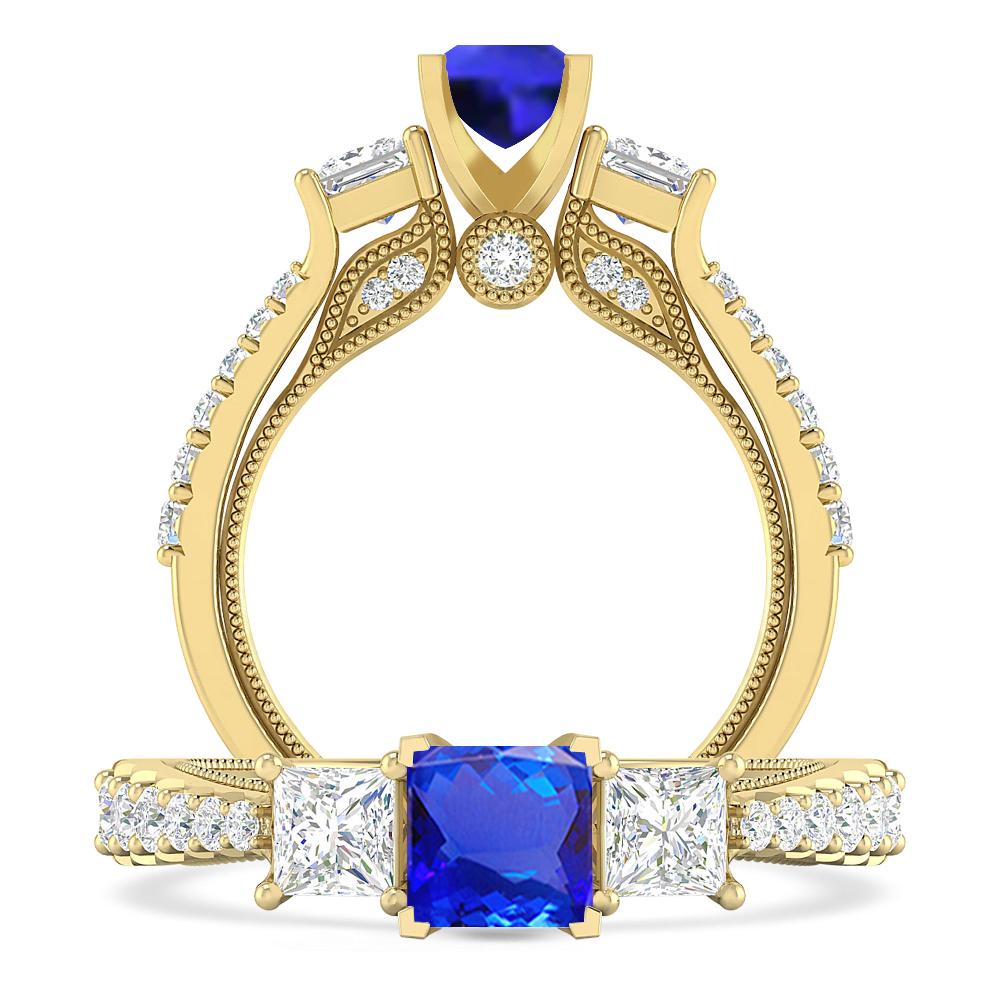 Yellow Gold - Tanzanite