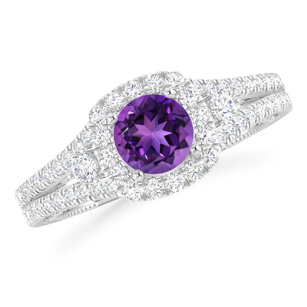 White Gold - Amethyst