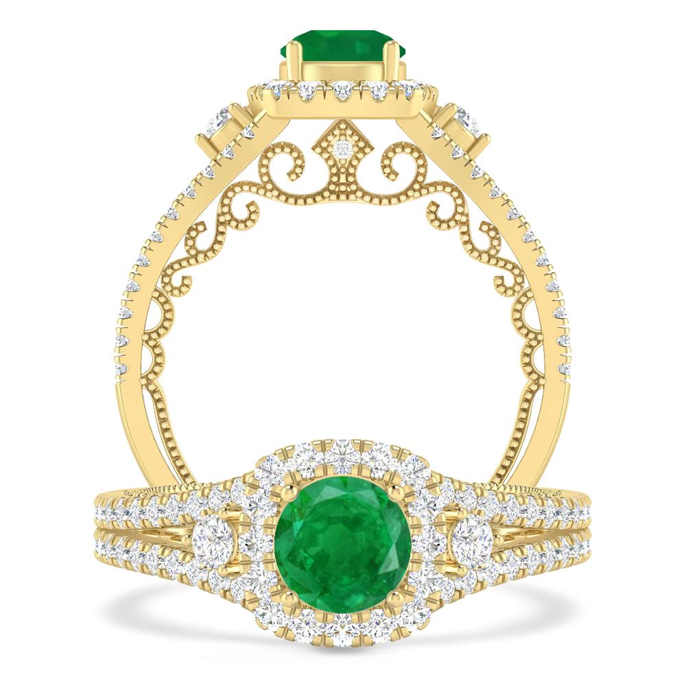 Yellow Gold - Emerald