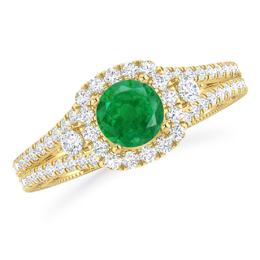 Yellow Gold - Emerald