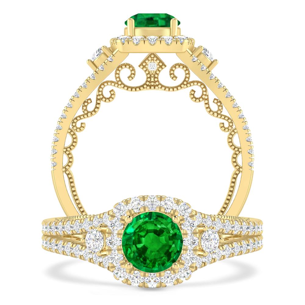 Yellow Gold - Emerald