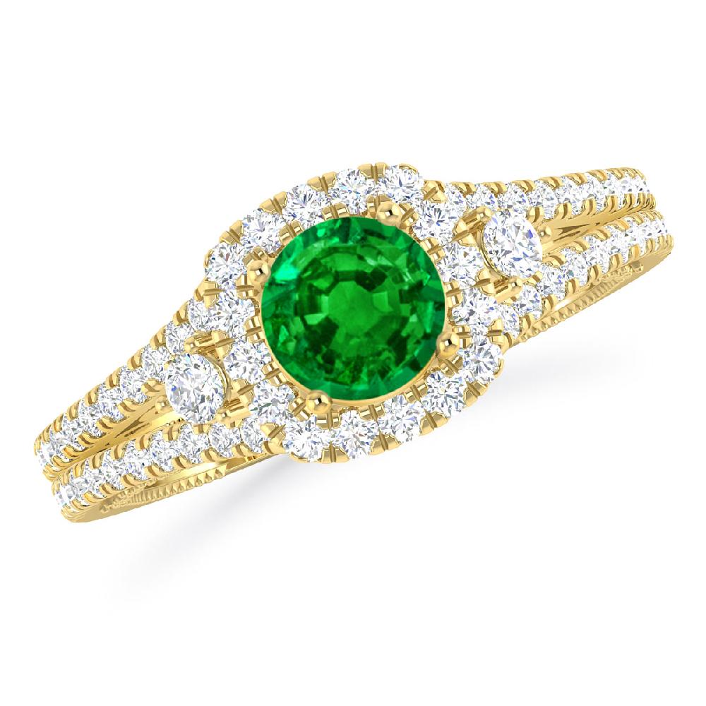 Yellow Gold - Emerald