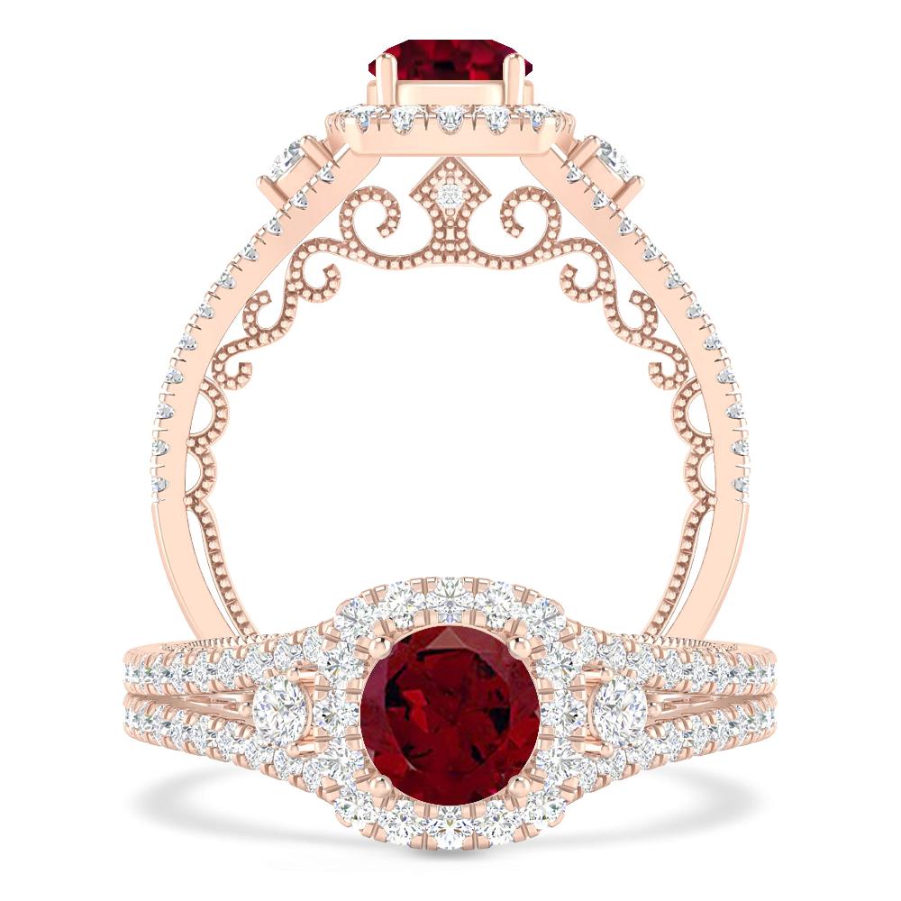 Rose Gold - Garnet