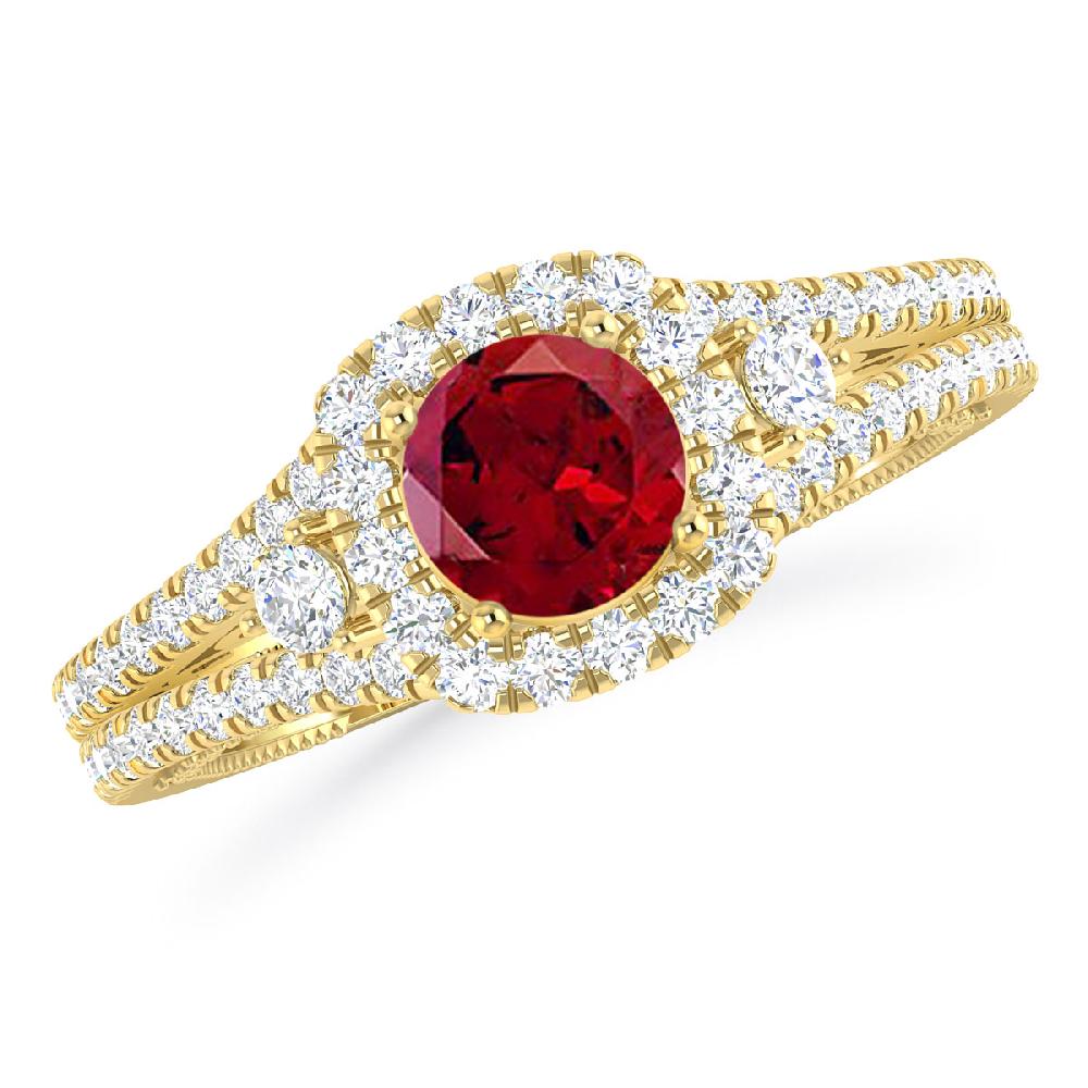 Yellow Gold - Garnet