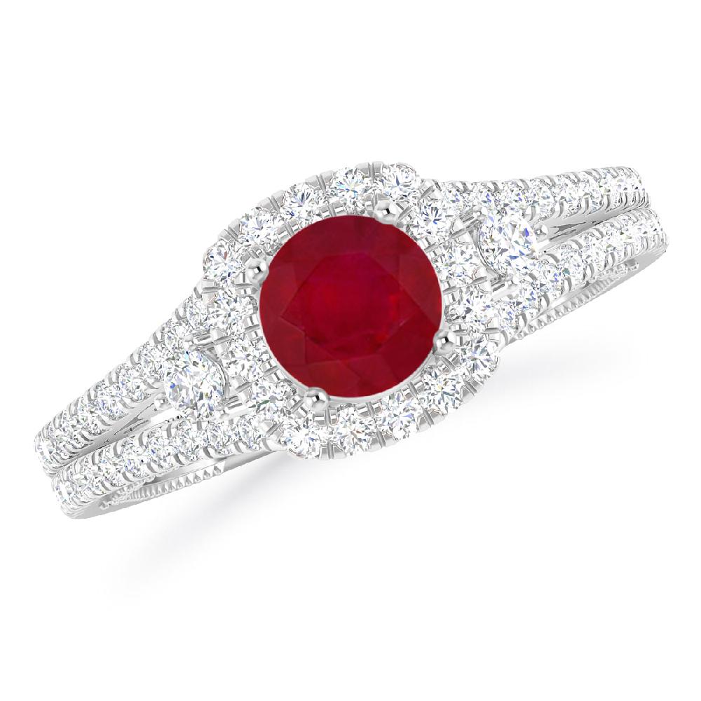 White Gold - Ruby