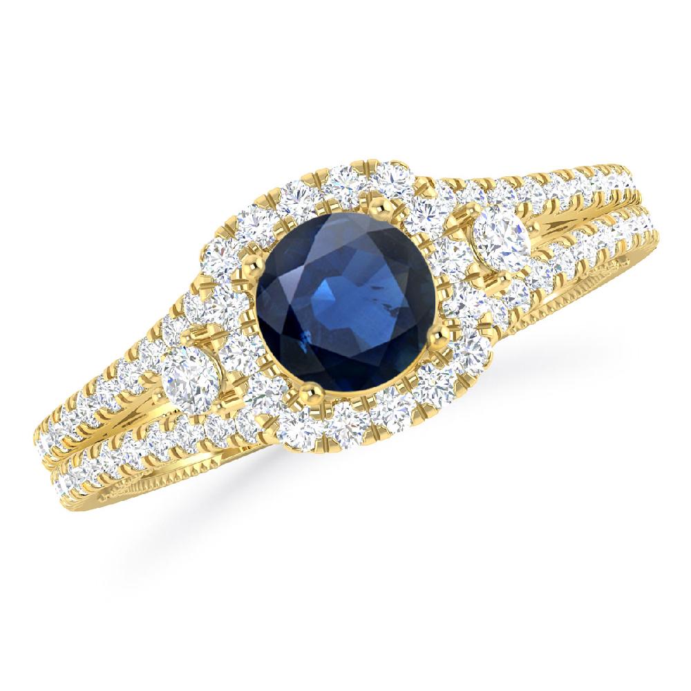 Yellow Gold - Sapphire