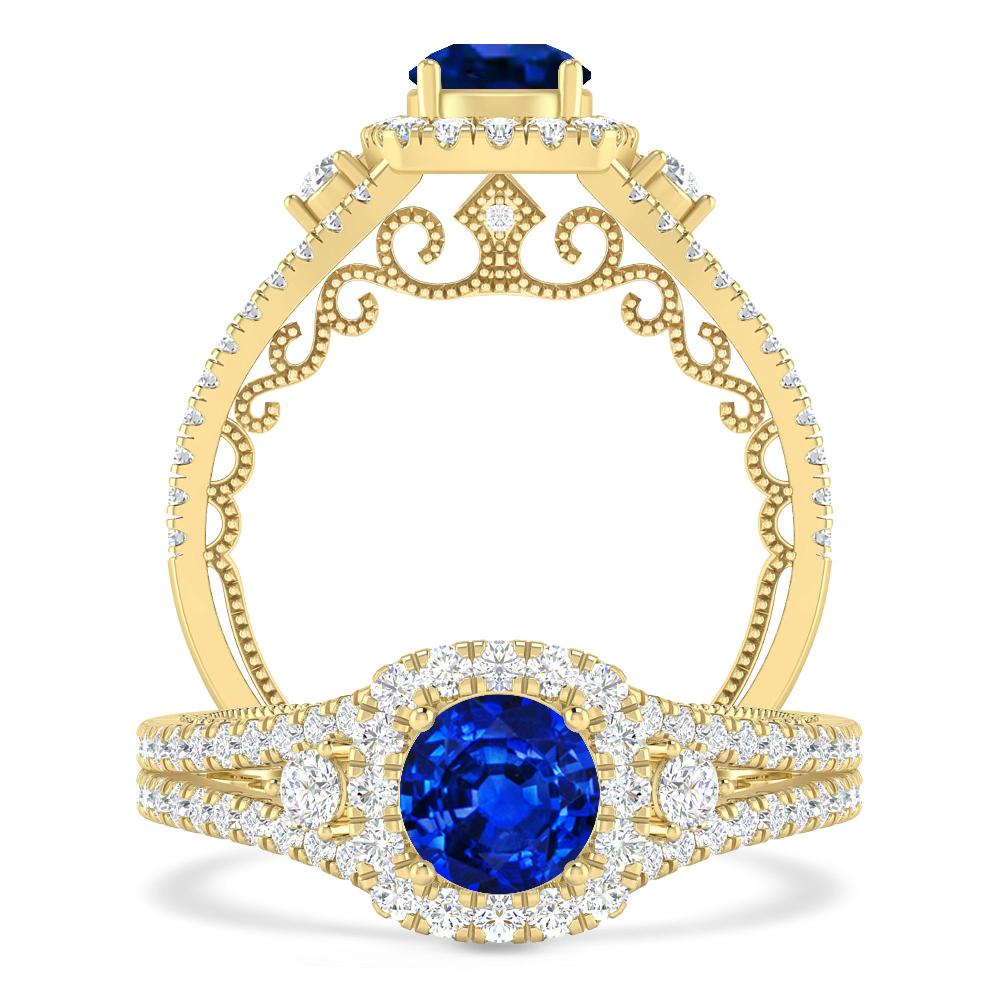 Yellow Gold - Sapphire