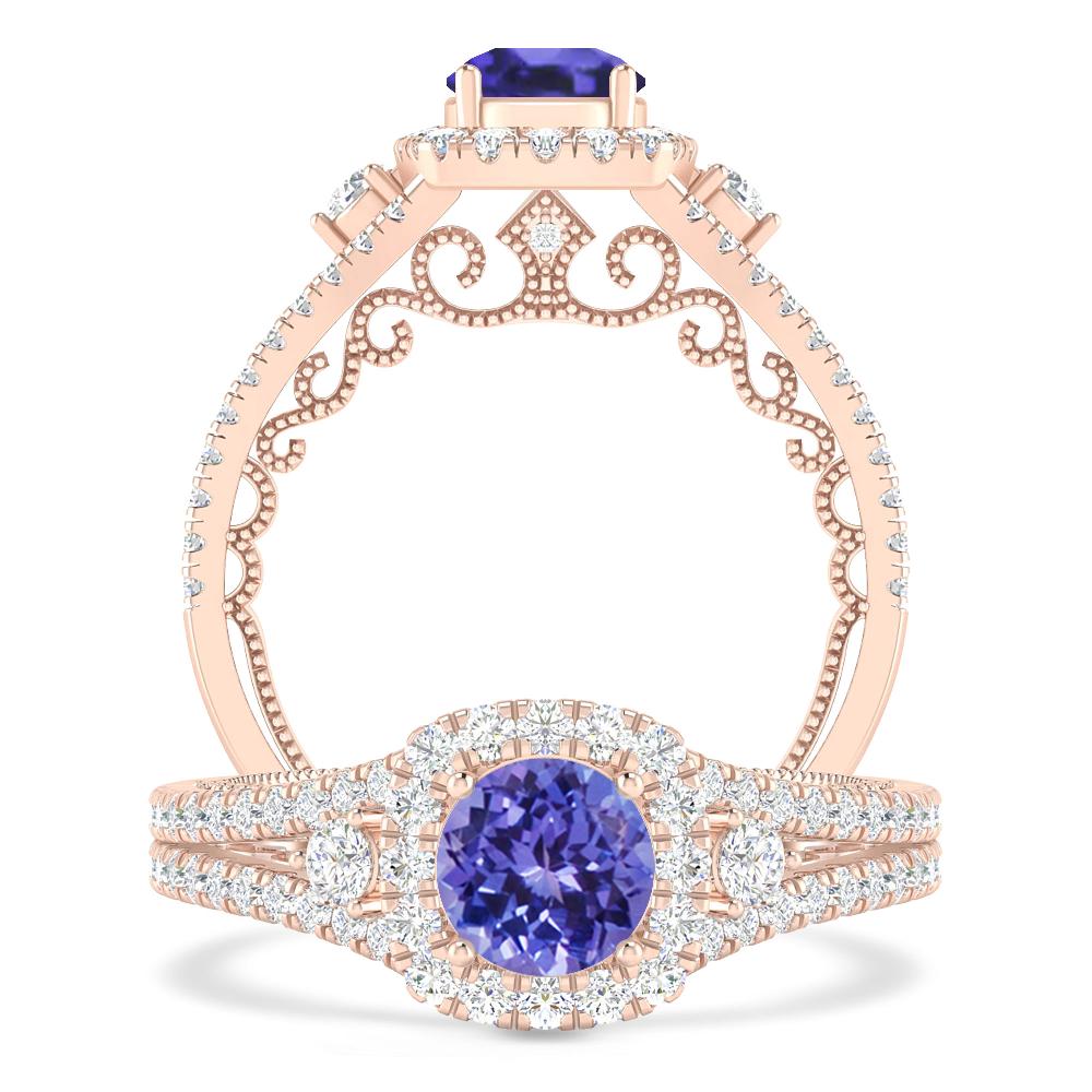 Rose Gold - Tanzanite