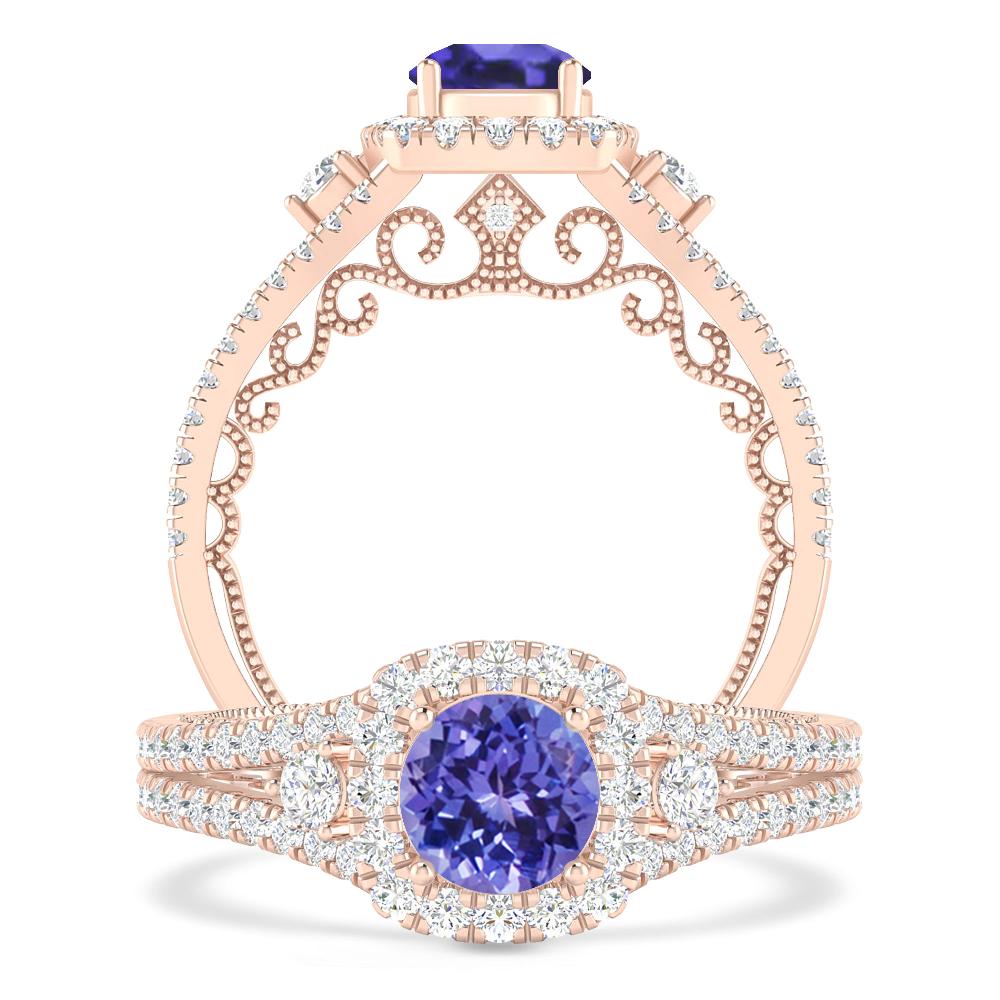 Rose Gold - Tanzanite