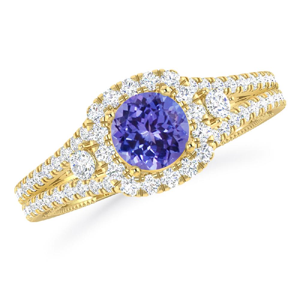 Yellow Gold - Tanzanite