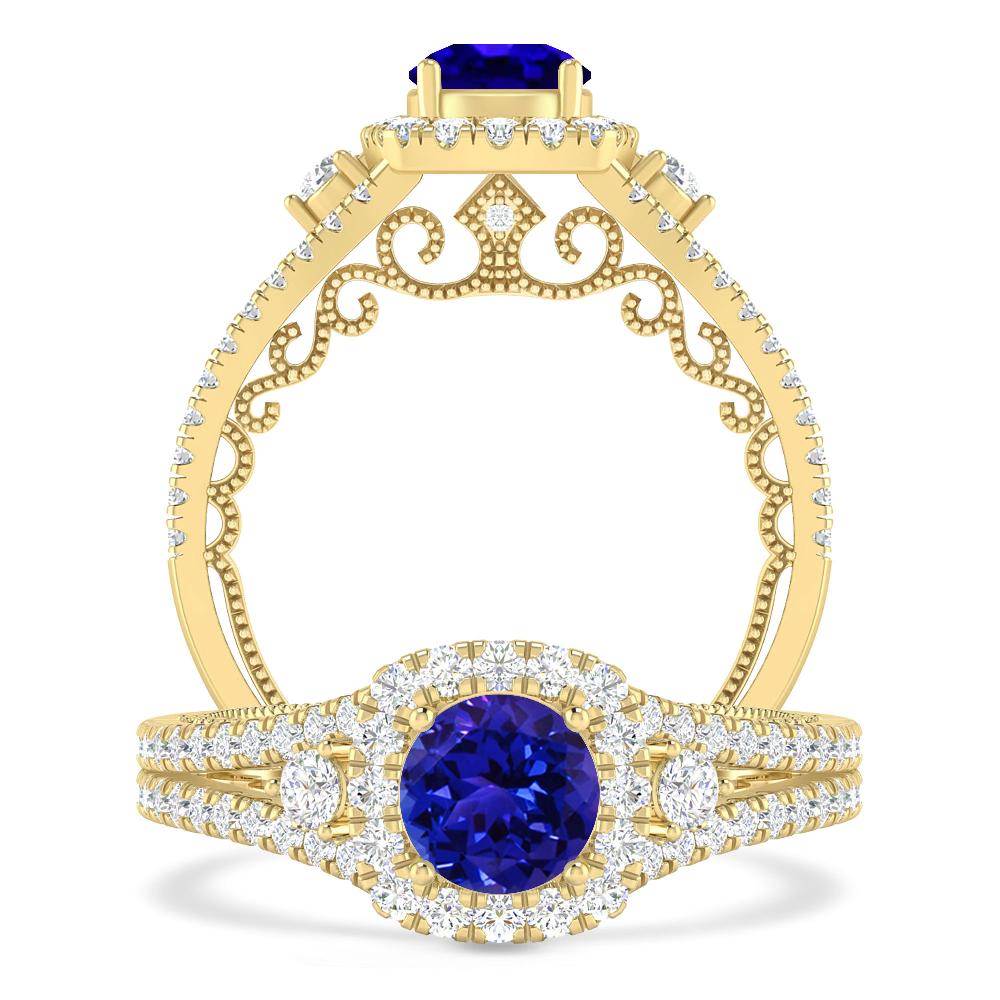 Yellow Gold - Tanzanite