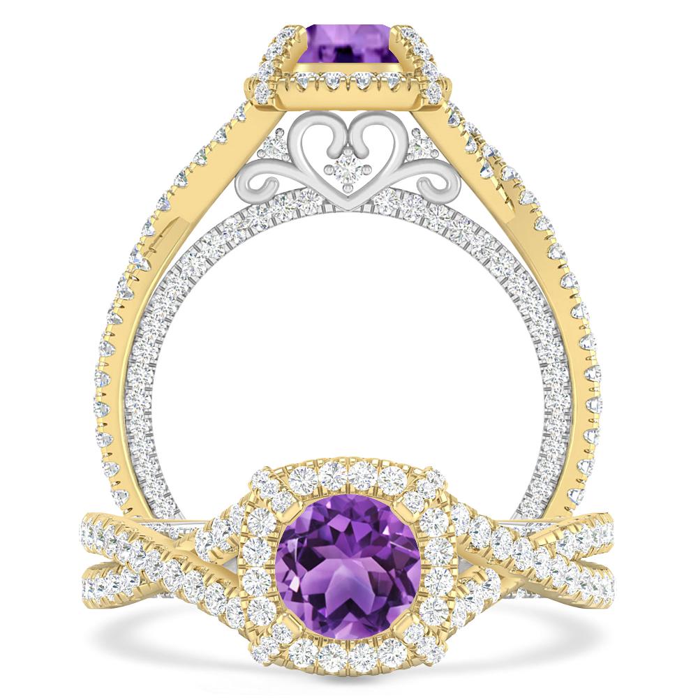 Yellow Gold - Amethyst