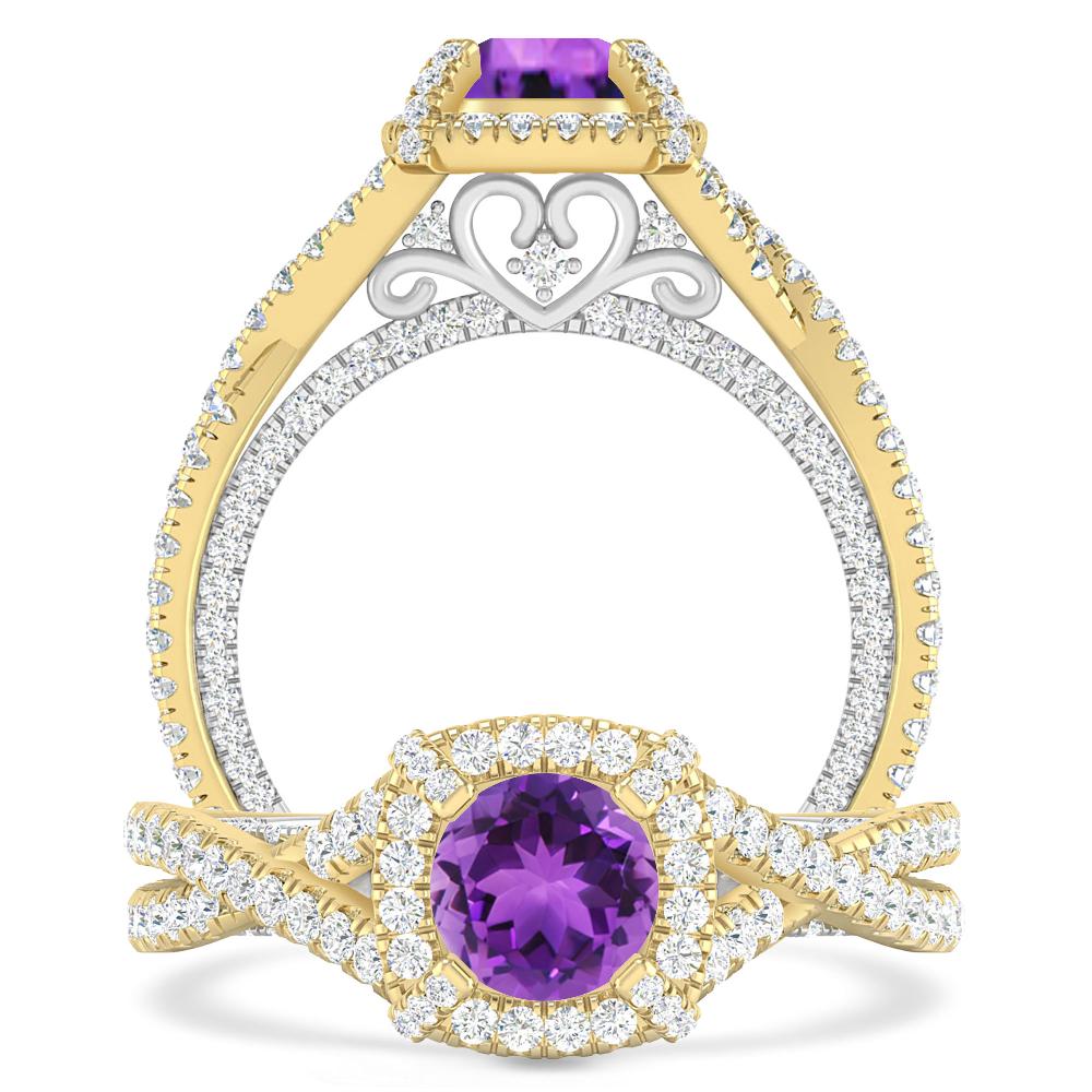Yellow Gold - Amethyst