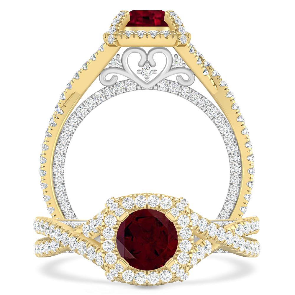 Yellow Gold - Garnet