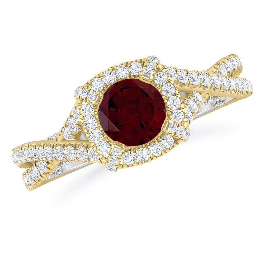 Yellow Gold - Garnet