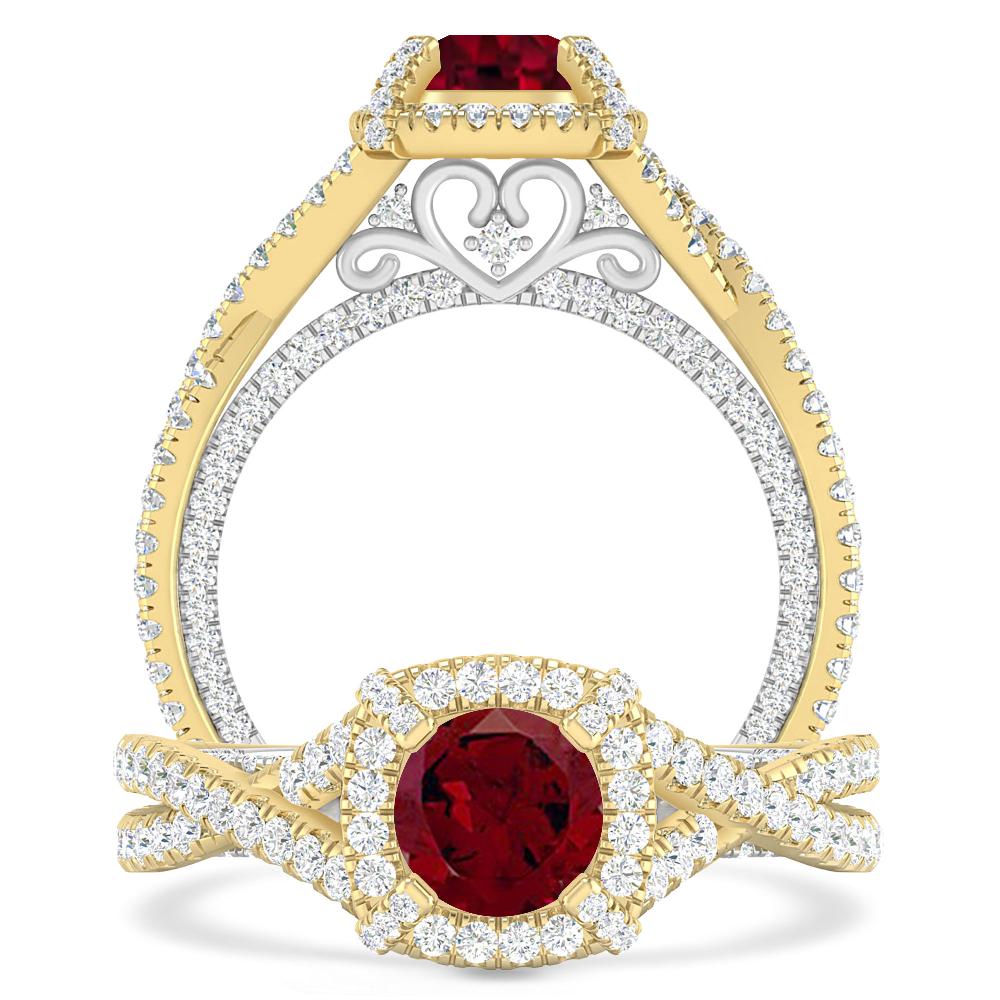 Yellow Gold - Garnet