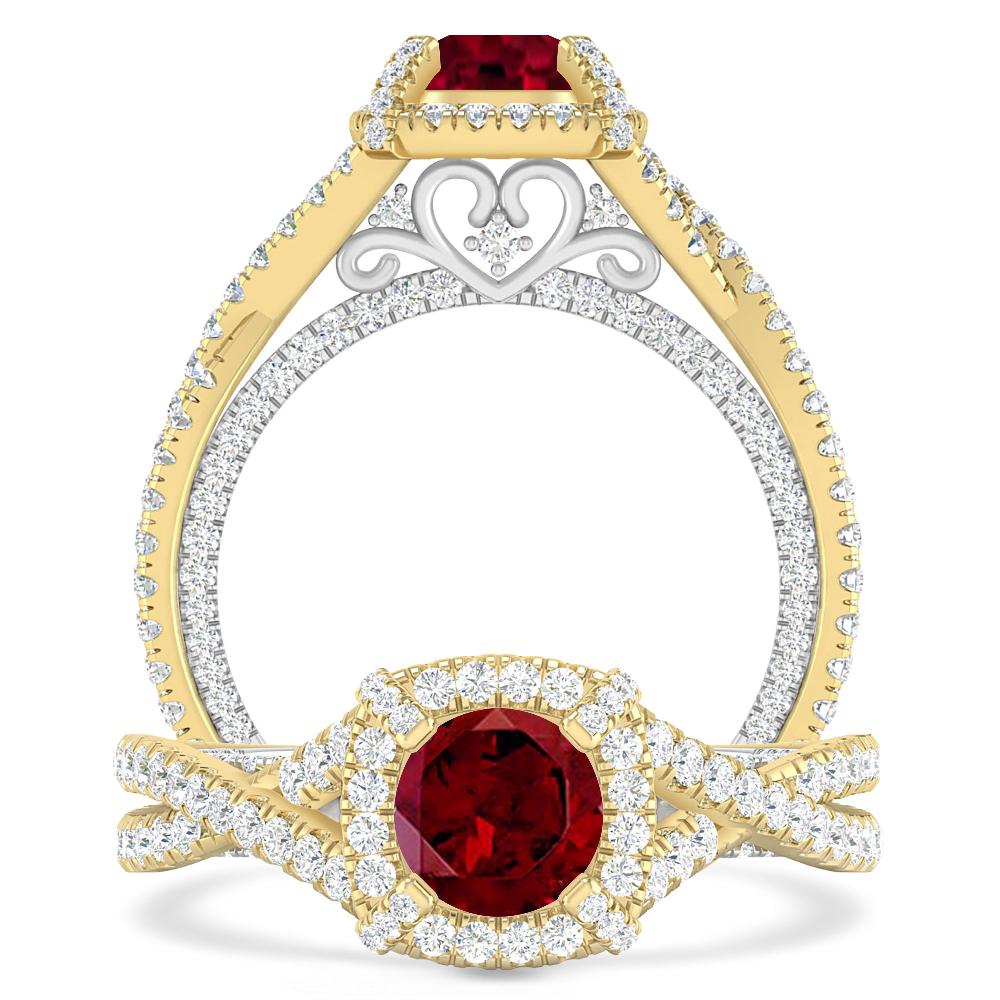 Yellow Gold - Garnet