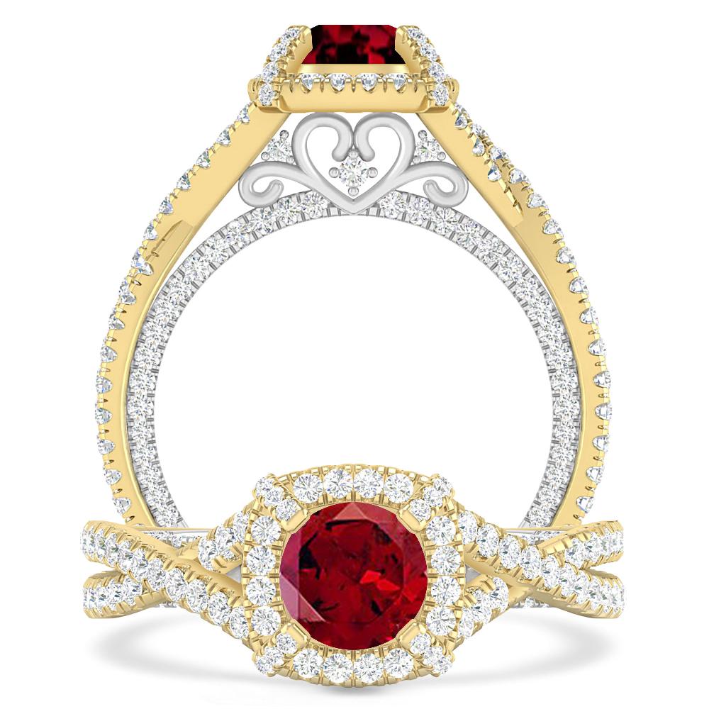 Yellow Gold - Garnet