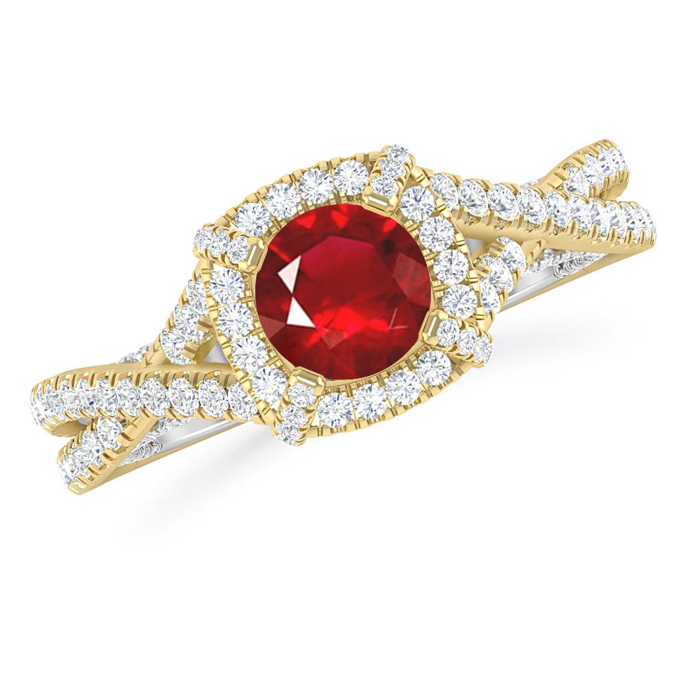 Yellow Gold - Ruby