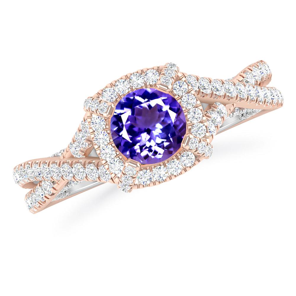 Rose Gold - Tanzanite
