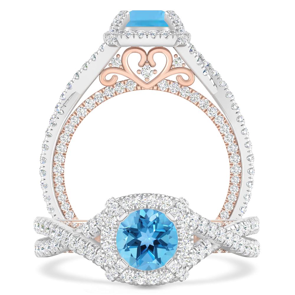 White Gold - Blue Topaz