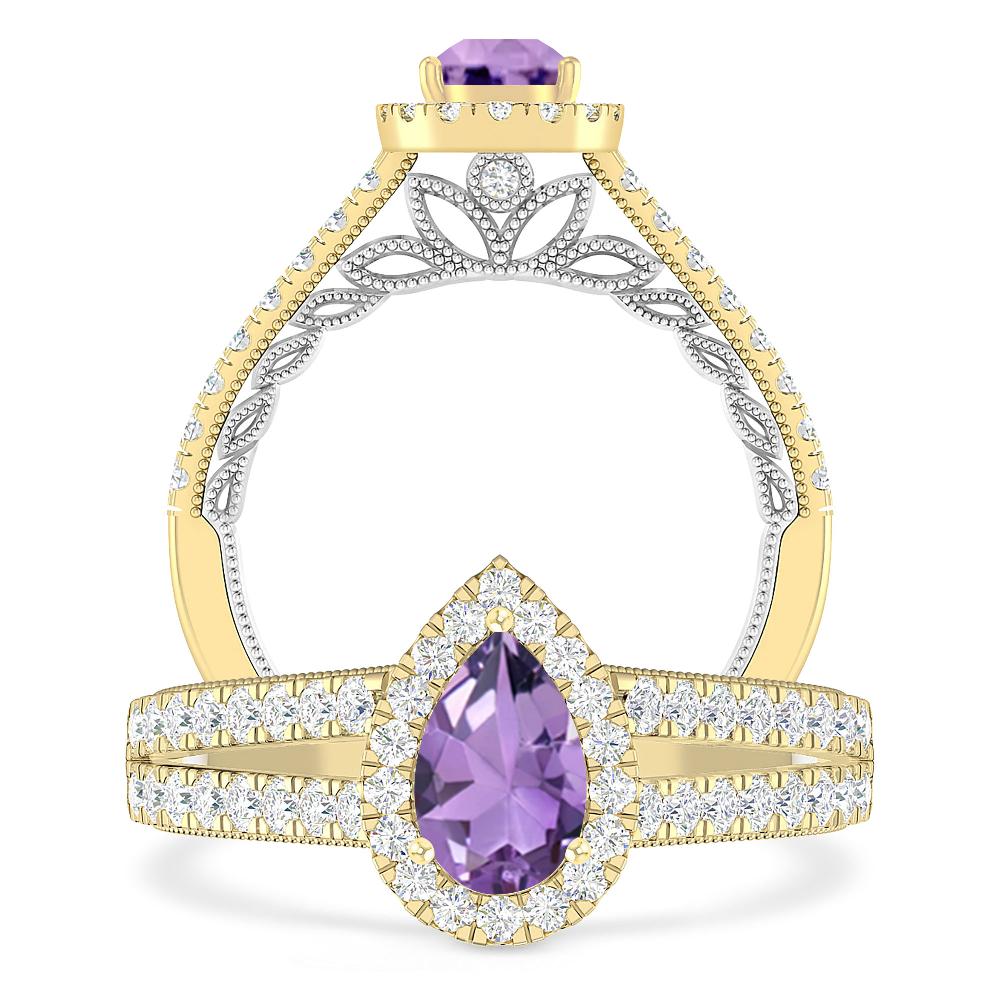 Yellow Gold - Amethyst