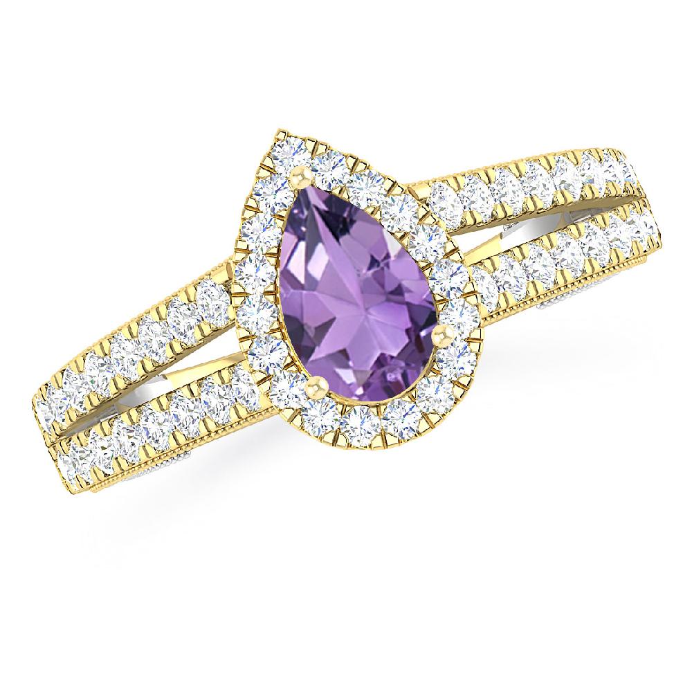 Yellow Gold - Amethyst