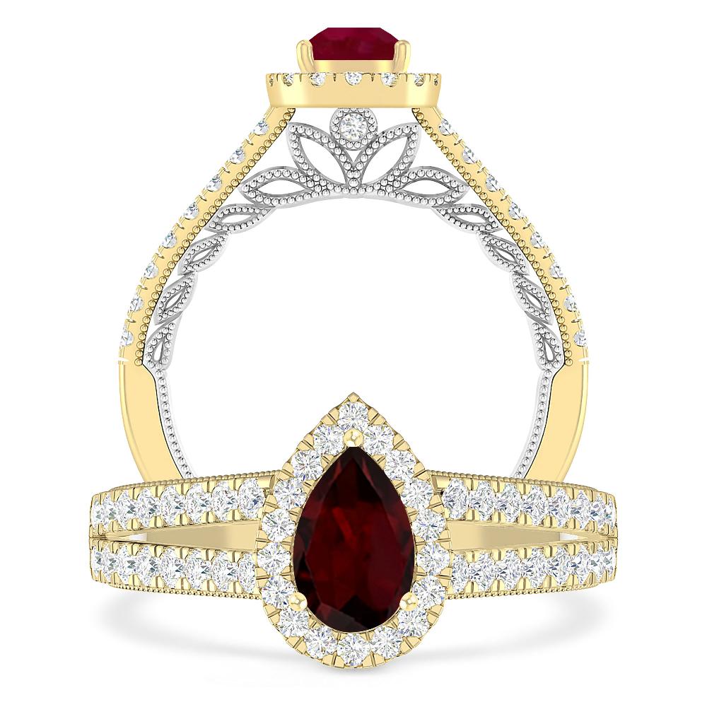 Yellow Gold - Garnet