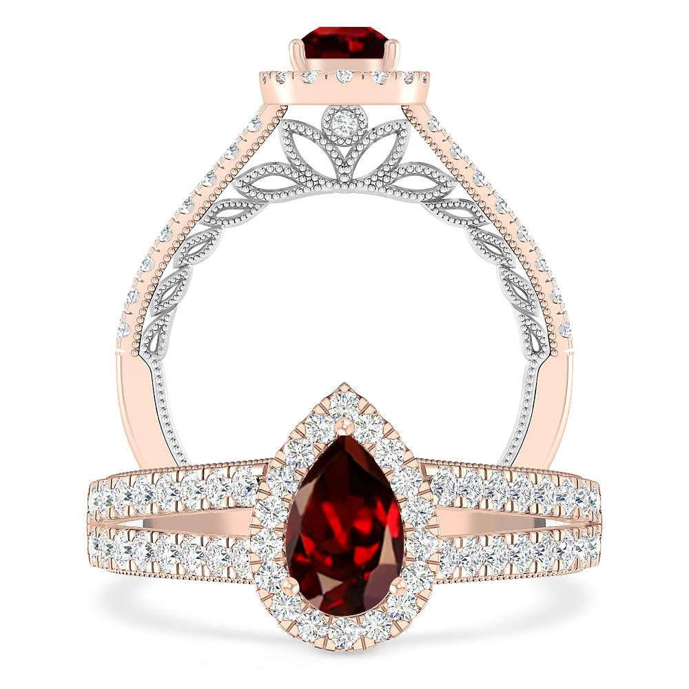 Rose Gold - Garnet
