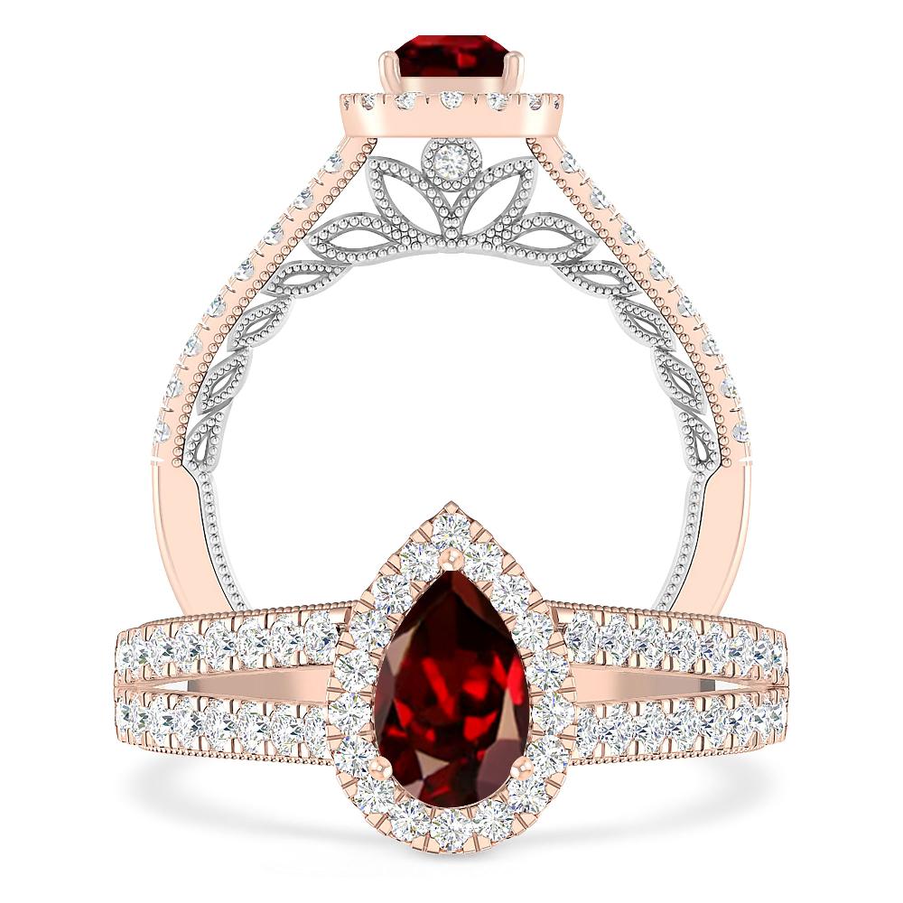 Rose Gold - Garnet