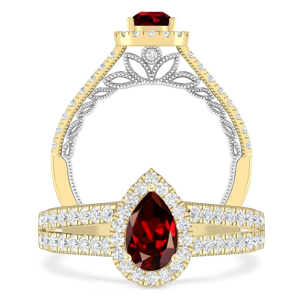 Yellow Gold - Garnet