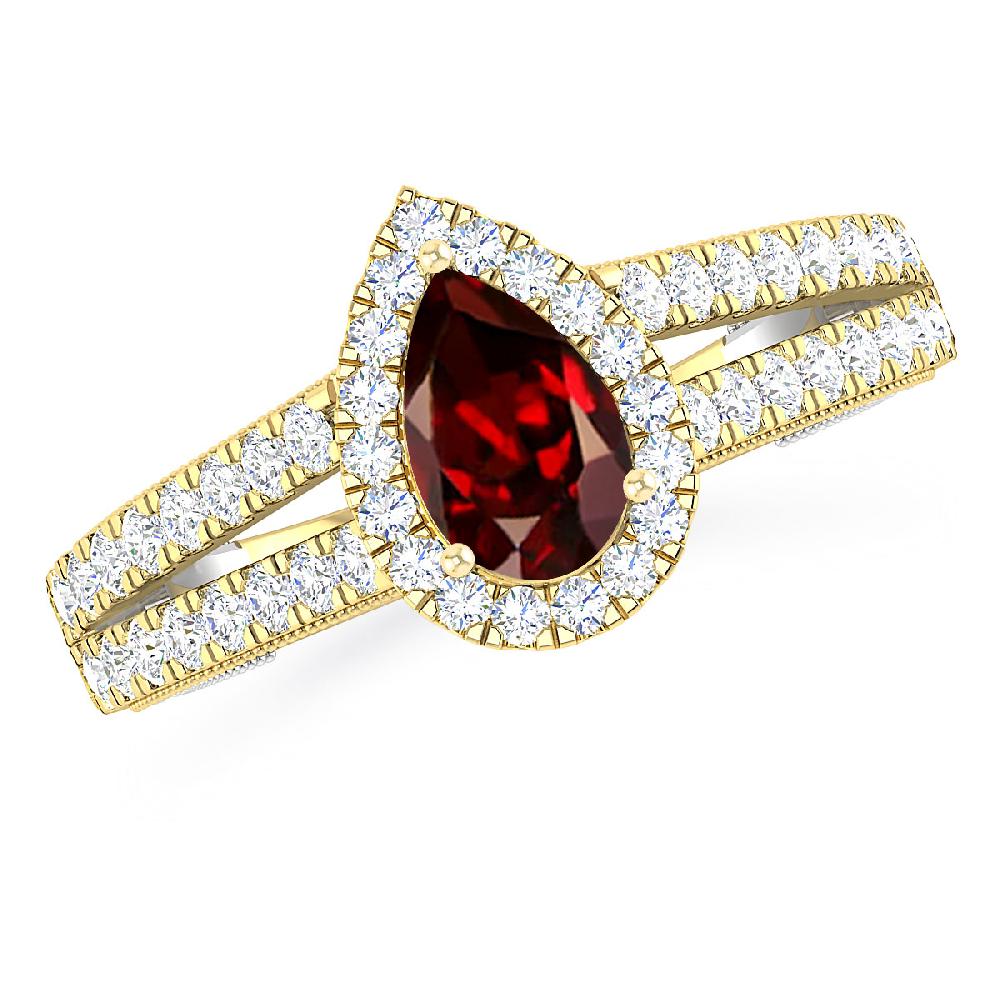 Yellow Gold - Garnet