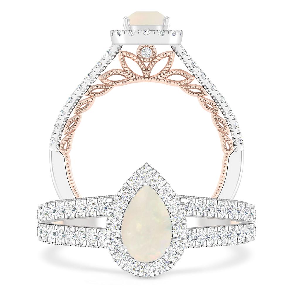 White Gold - Opal