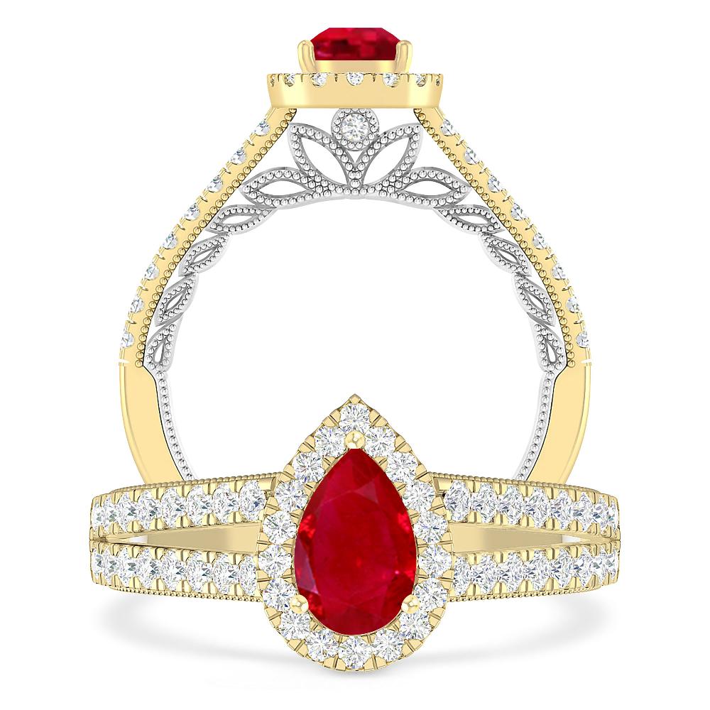 Yellow Gold - Ruby