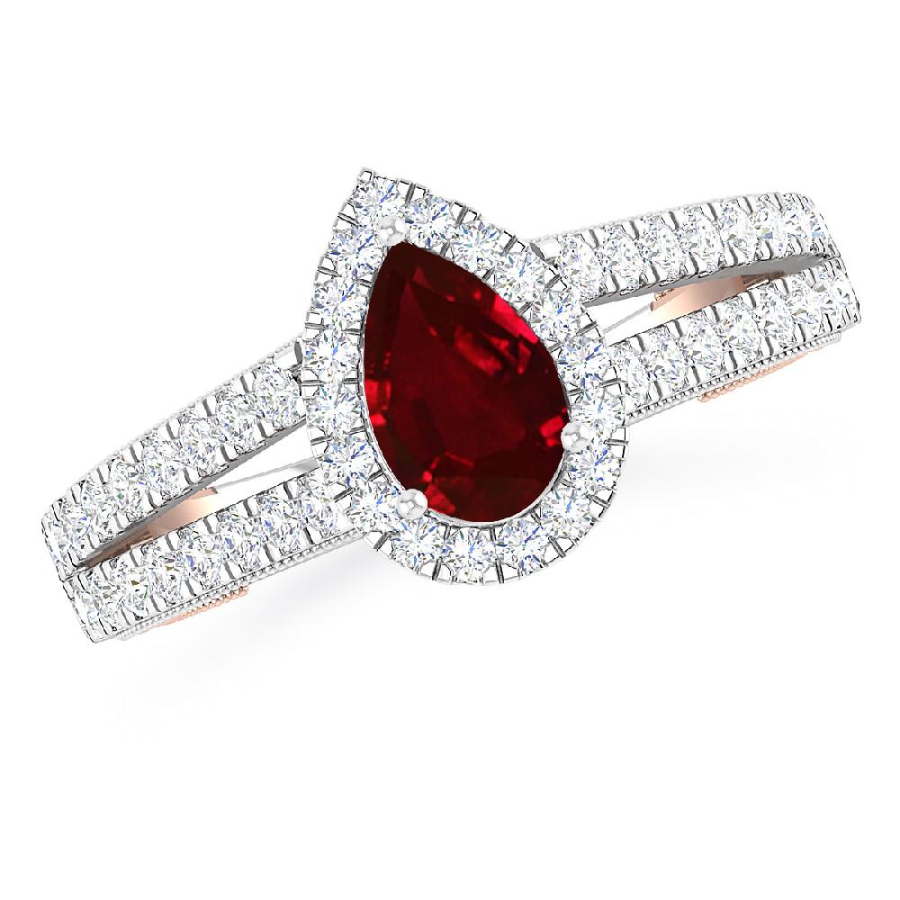 White Gold - Ruby