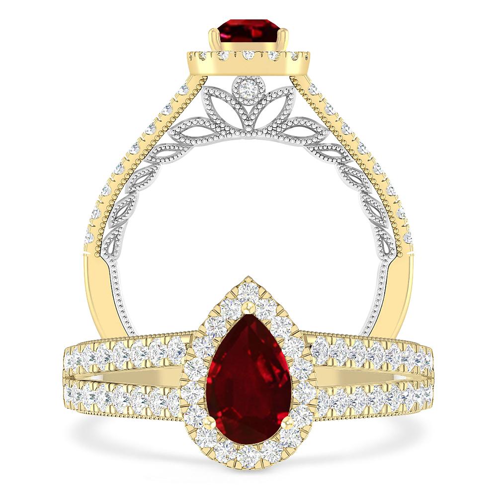 Yellow Gold - Ruby